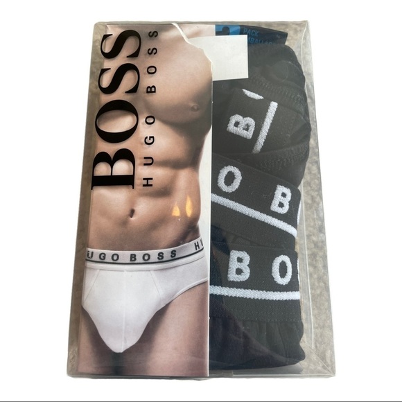 Boss By Hugo Boss 3 Pack Black Mini Brief - Picture 1 of 6